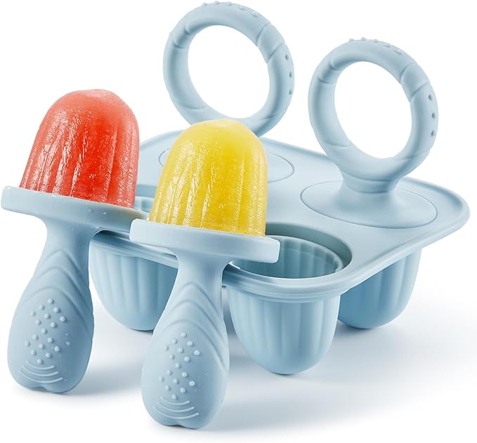 Toddler Popsicles Molds 1 Pack 4 Handle, BPA Free, Silicone Baby Popsicles by ACOOKEE