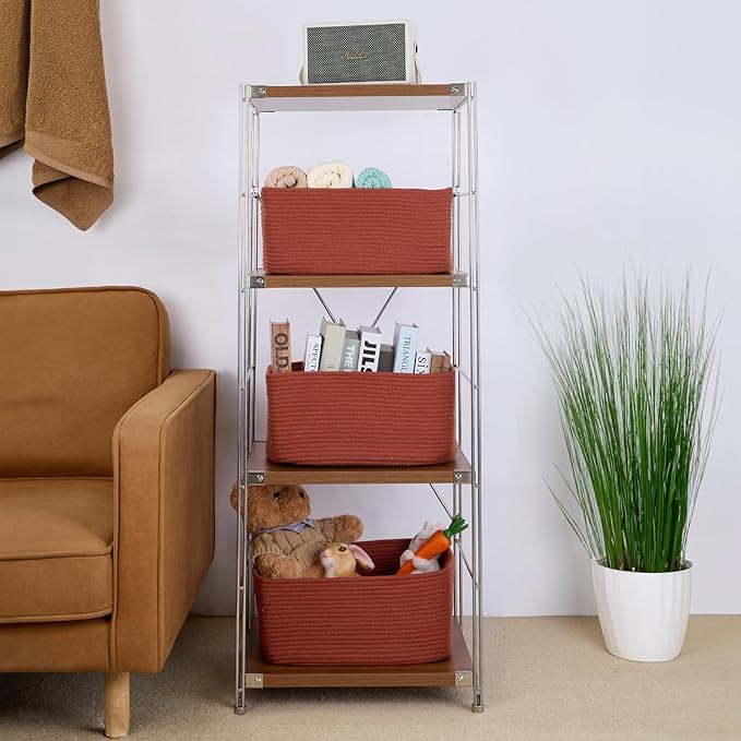 Large Storage Baskets for Shelves, Closet Organizers Bins for Clothes Blanket - Image 4