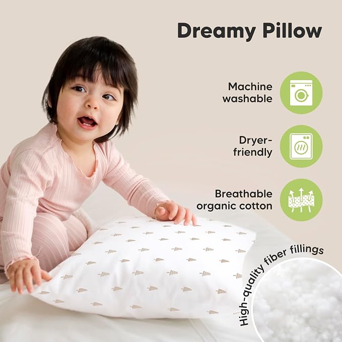 KeaBabies 2-Pack Toddler Pillow 13x18 - Image 4