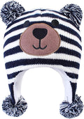 LANGZHEN Toddler Kids Infant Winter Hat, Earflap Knit Warm Cap Fleece Lined by LANGZHEN