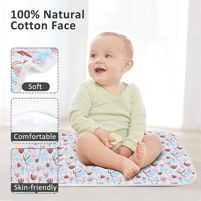 Baby Diaper Changing Pad, 21 5/8" x 31.5" Waterproof Changing Pad Liners - Image 2