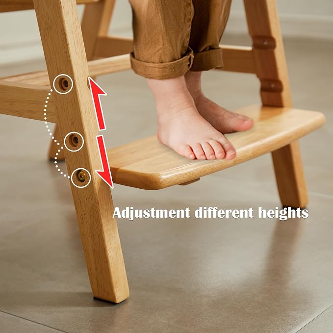 Solid Wood high Chairs for Toddlers, High Chair Grows - Image 4
