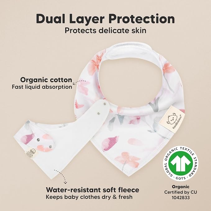 8-Pack Organic Baby Bandana Bibs - Image 2