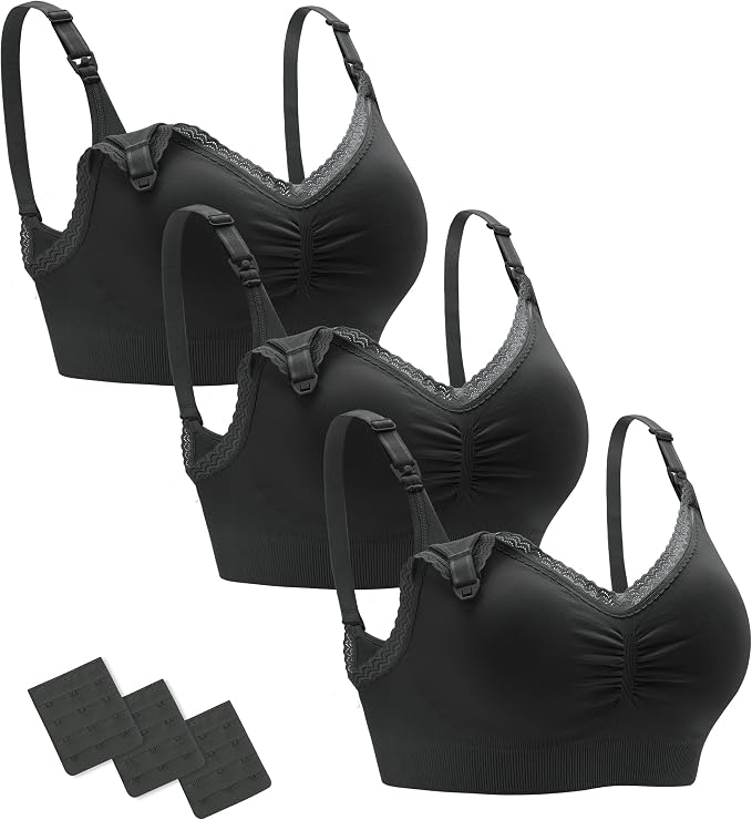 Stelle Lace Nursing Bras for Breastfeeding Seamless Pregnancy Maternity by StelleAthletica