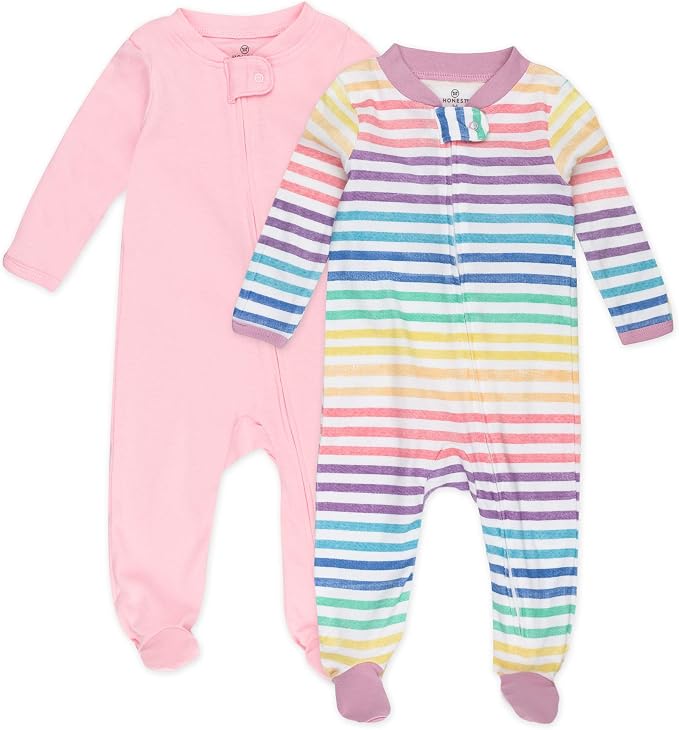 HonestBaby Sleep and Play Footed Pajamas One-Piece Sleeper Jumpsuit Zip-Front by HonestBaby