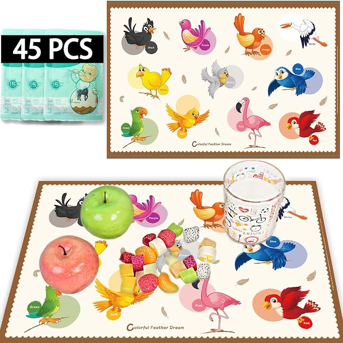 45 Pack Sticky Disposable Placemats by KAshack