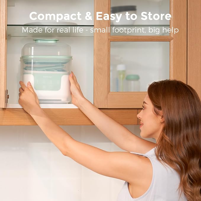 Momcozy Bottle Sterilizer and Dryer, Modular Nesting Space Saving Design - Image 6