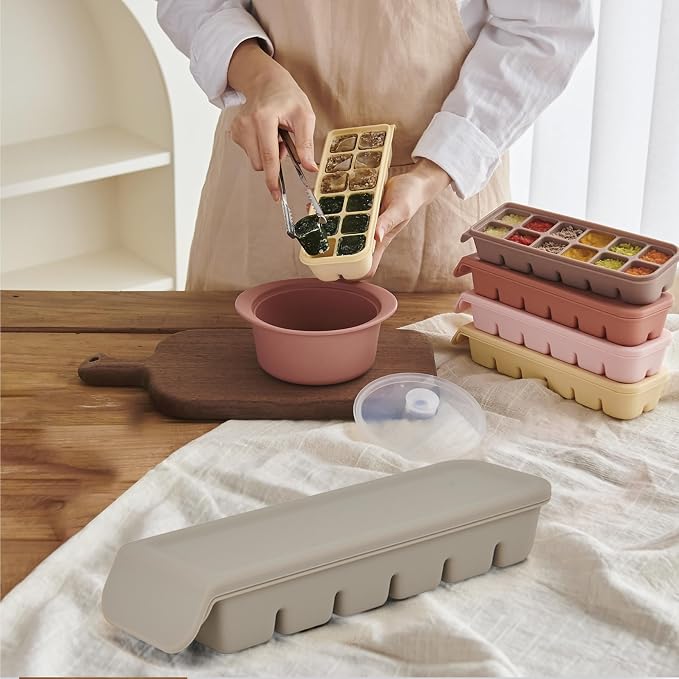 Silicone Freezer Trays with Lid, 0.7oz 12 Section 4 Sets - Image 7