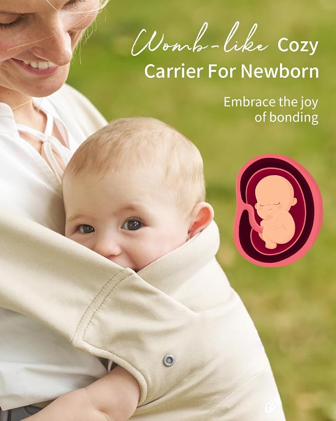 GROWNSY Baby Carrier Newborn to Toddler, Cozy Baby Wraps Carrier, Ergonomic - Image 2