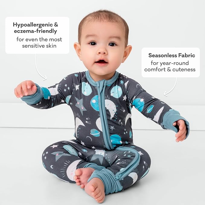 Little Sleepies Pajamas for Baby Boys & Girls, Viscose from Bamboo Baby Pajamas - Image 5