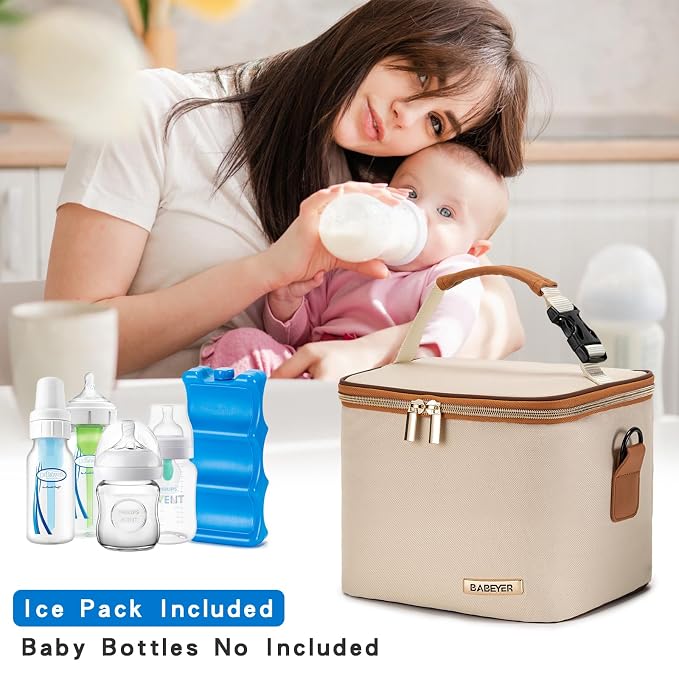 Breastmilk Cooler Bag with Ice Pack Fits 6 Baby Bottles Up to 5 Ounce, Baby - Image 6