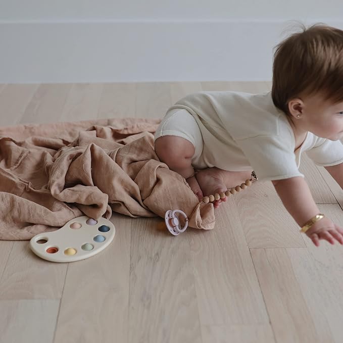 mushie Muslin Baby Swaddle Blanket | 100% Organic Cotton - Image 4