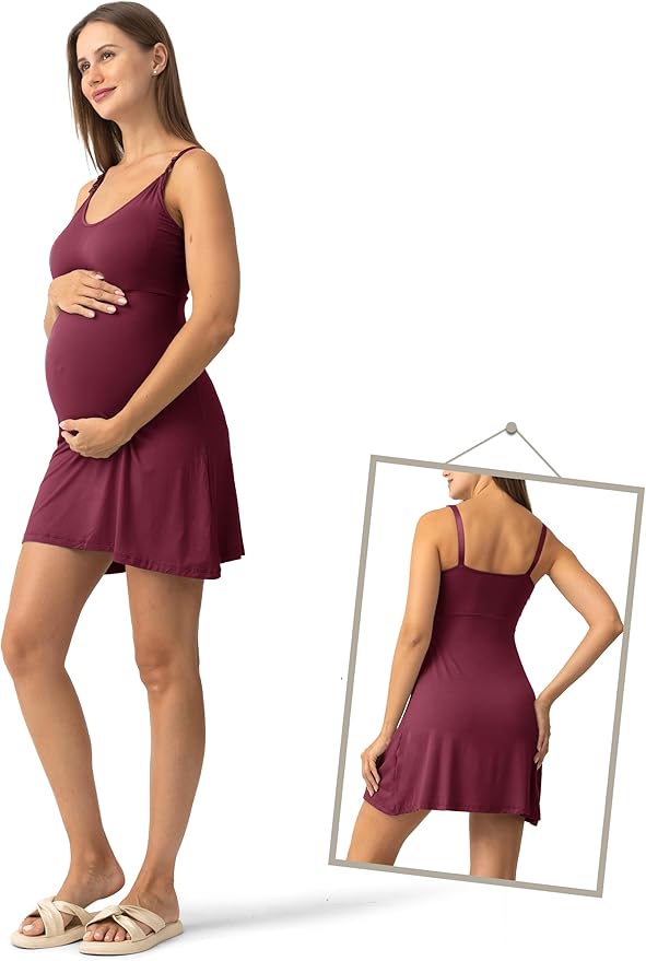 SUNNYBUY Women's Nursing Nightgown Maternity Robe Set, 3 in 1 Labor Delivery - Image 4
