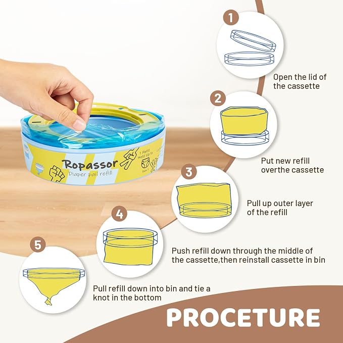 Diaper Pail Refill Bags for Genie Complete/Expressions & Munchkin Step Diaper - Image 7