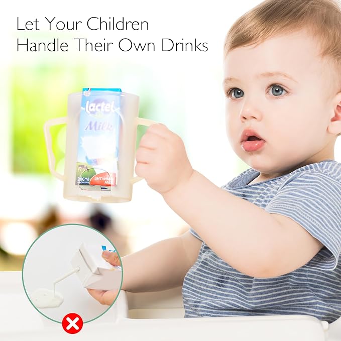 Momcozy Baby Pouch Holder No Squeeze, Baby Food & Juice Box Holder, Easy Grip - Image 3