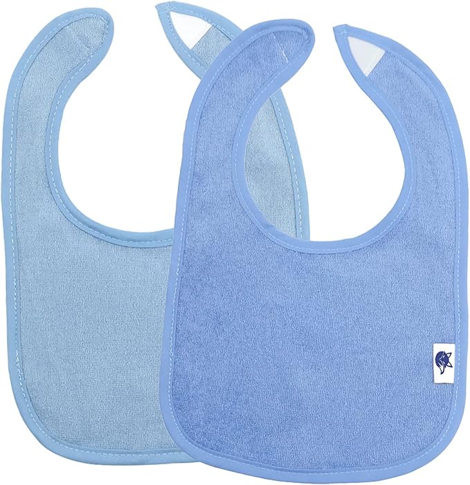 SPINFOX Waterproof Baby Bibs for Girls, Unisex Drool Bib Cotton Solid Knit - Image 4
