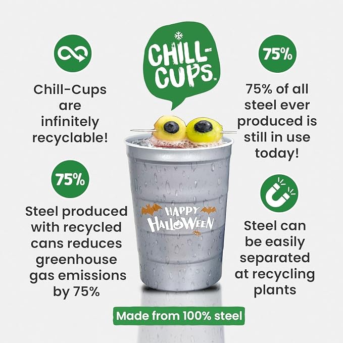 16 oz. Party Cups 'Happy Halloween' Ghost Design - Image 6