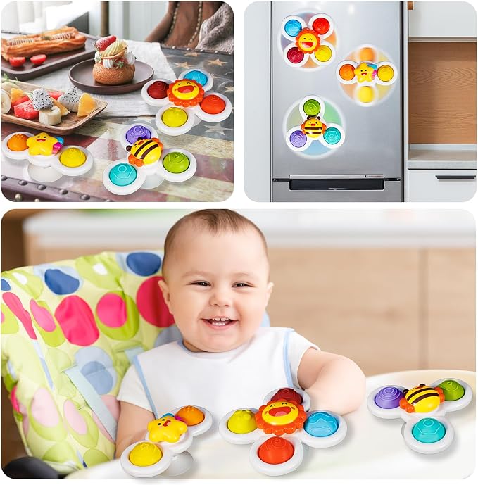 ALASOU 3PCS Pop Suction Cup Spinner Toys - Image 3