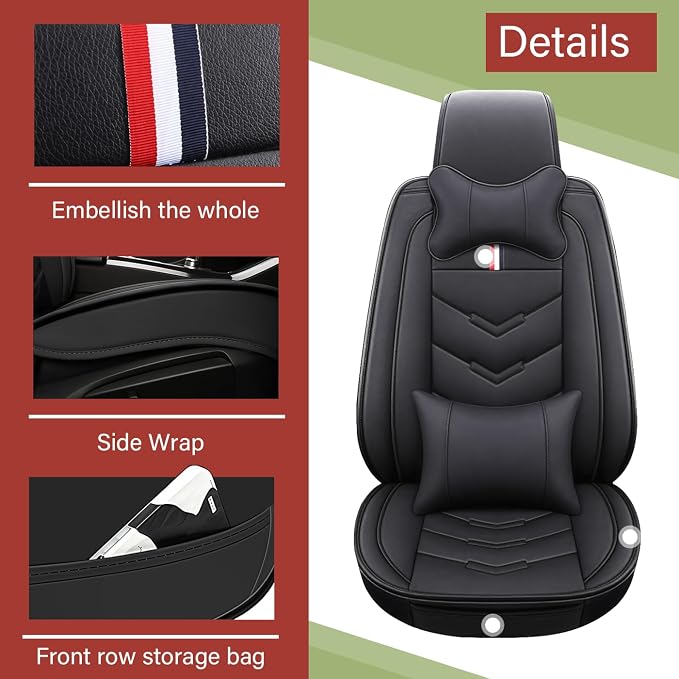 Leather Car Seat Covers Fit for LR Range Rover 2022-2025, 5 Seater Waterproof - Image 3