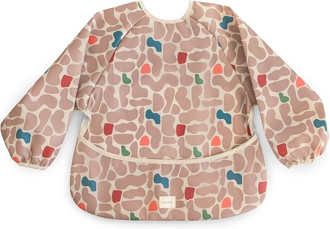 mushie Long Sleeve Baby Bib | Water Resistant Adjustable Fit by mushie