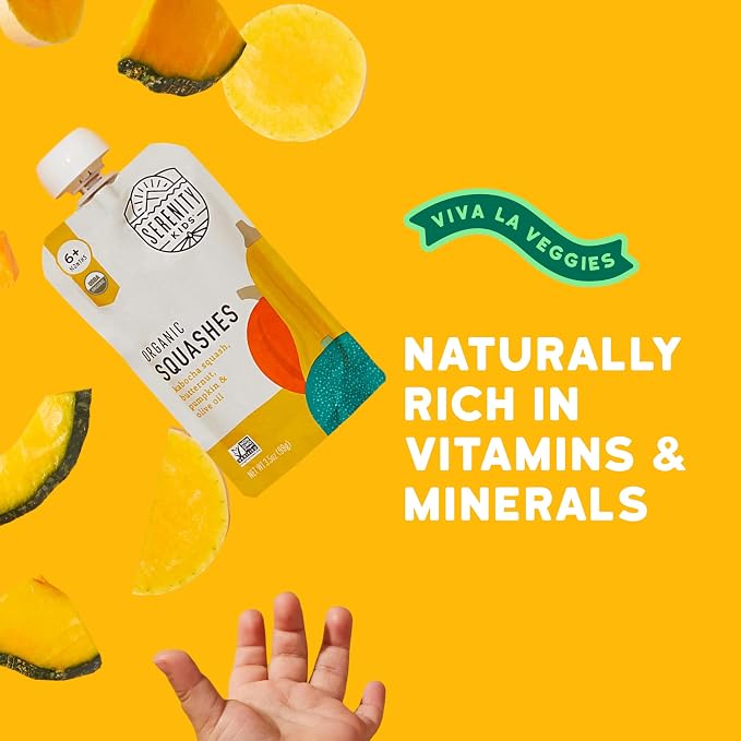 Serenity Kids 6+ Months USDA Organic Veggie Puree Baby Food Pouches | No Sugary - Image 6