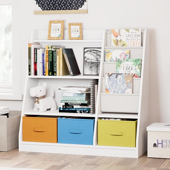 Kids Bookshelf Wood Montessori Toy Storage Organizer Cabinet Shelf Child - Image 9