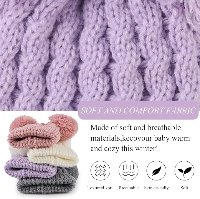 Yuoahcn Baby Girl Beanie Winter Baby Boy Hat - Image 3