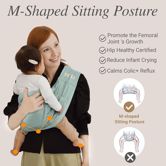 Baby Sling Carrier for Newborn to Toddler, Cozy Wearing Baby Wrap Carrier - Image 7