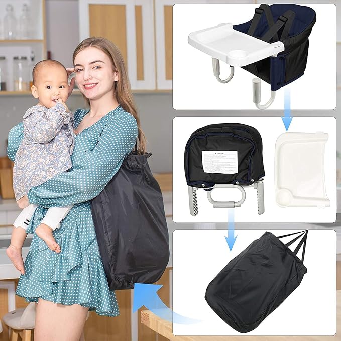 Hook On High Chair with Tray, Fast TableChair Clip on TableHigh Chair, - Image 8