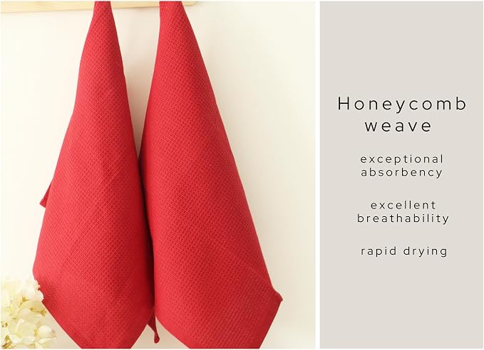 PurpleEssences Waffle Weave Kitchen Towel, 100% Cotton - Image 3