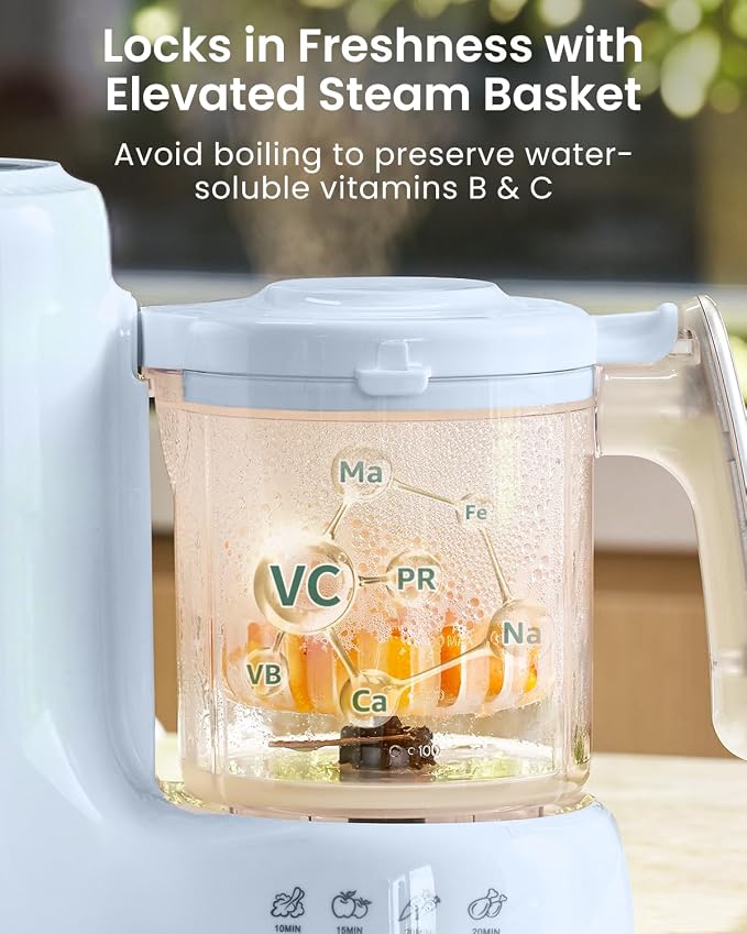 GROWNSY Baby Food Maker with Steam Basket, One Step Baby Food Processor Steamer - Image 2
