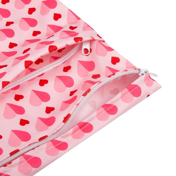 ALVABABY 2pcs Cloth Diaper Wet Dry Bags Waterproof Reusable - Image 3