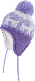 LANGZHEN Toddler Kids Infant Winter Hat, Earflap Knit Warm Cap Fleece Lined by LANGZHEN