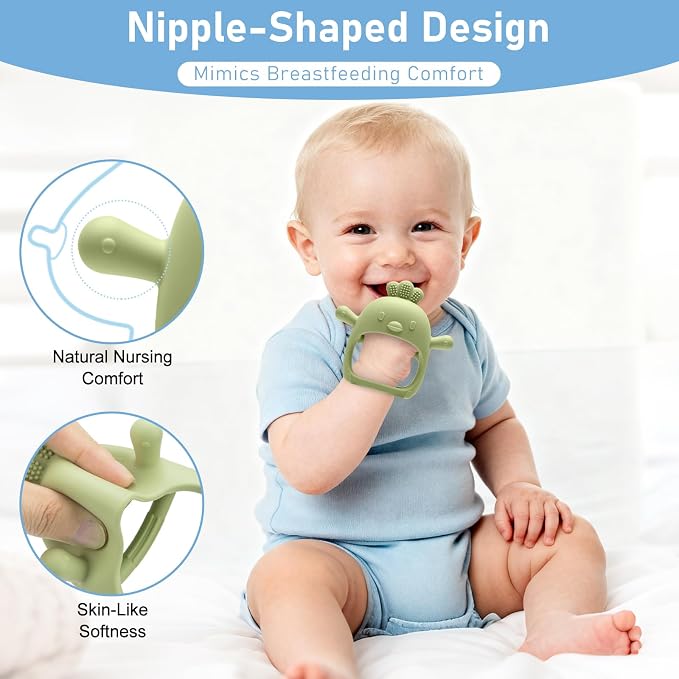 2 Pack Baby Teething Toys 0-6 6-12 Months, Soothing Chew Baby Toys - Image 8