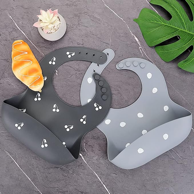 ME.FAN Silicone Baby Bibs for Babies & Toddlers | Adjustable Silicone Bibs Set - Image 8