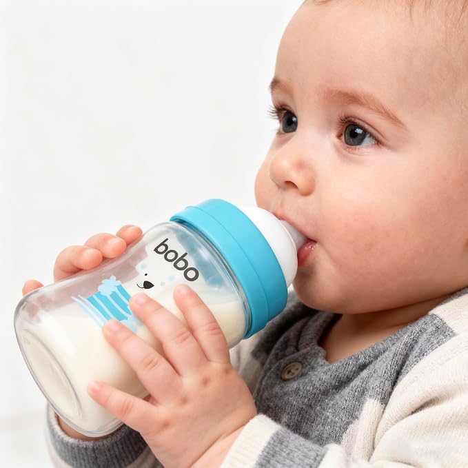 YOHKOH Glass Baby Bottles with Slow Flow Nipple, Newborn Anti-Colic Baby Bottles - Image 4
