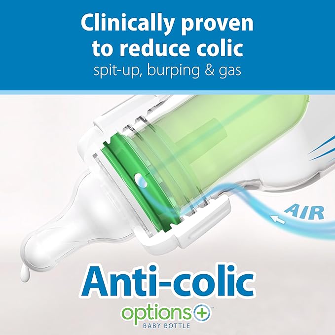 Dr. Brown’s Natural Flow Anti-Colic Options+Narrow 8oz/250mL Baby Bottle + - Image 3