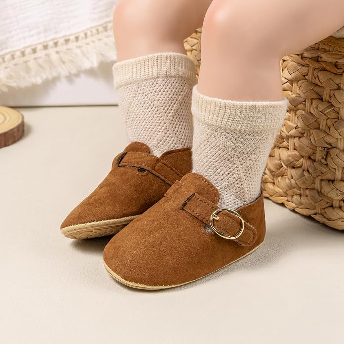 Baby Unisex Warm Snow Boots Newborn Leather Fur Lace Up Ankle Anti-Slip Rubber - Image 4