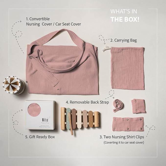 Nilsa 5-in-1 Muslin Nursing Cover up - Image 2