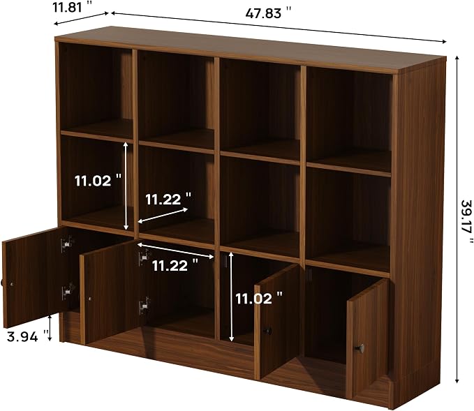 Brown Bookshelf, Wood Bookcase - Image 2