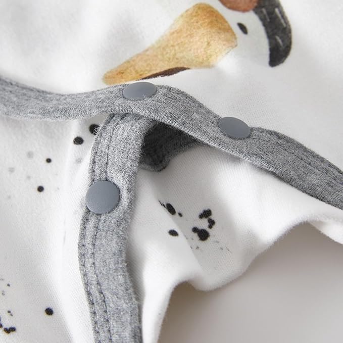 100% Organic Cotton Soft 0-6 Months Unisex Footless Newborn Baby Sleepers - Image 4