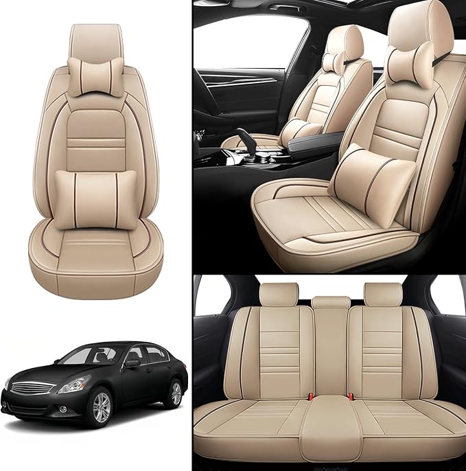 Car Seat Covers for Infiniti g37 2008-2013 | 5-Seats Seat Covers, Waterproof - Image 2