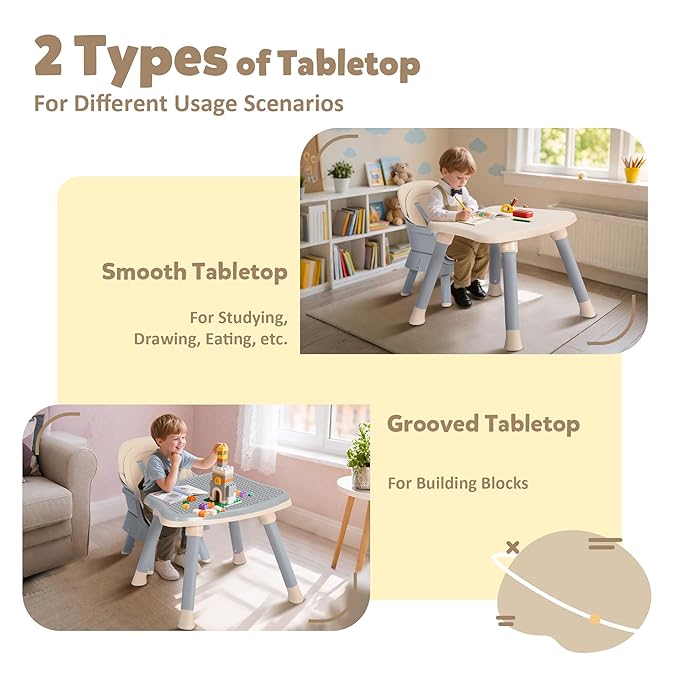 Baby High Chair, 8 in 1 Convertible Highchairs - Image 3