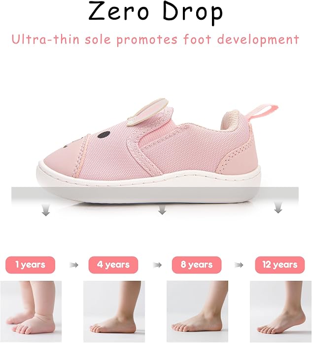 SKYWHEEL Toddler Slip On Shoes Wide Toe Box Barefoot Casual Canvas Walking - Image 5