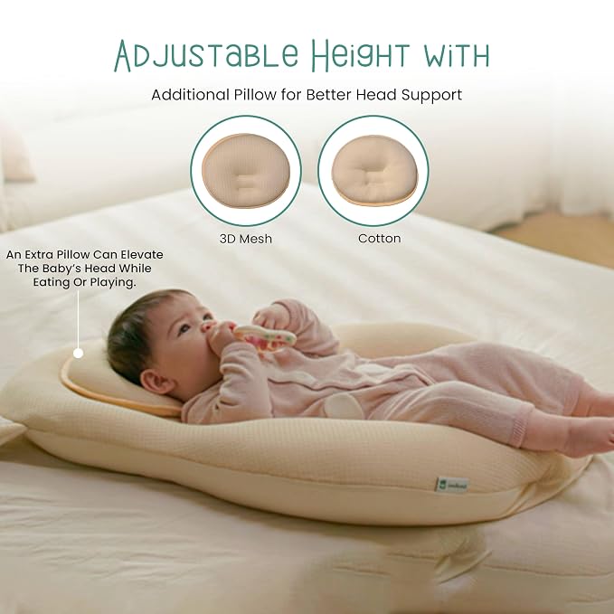 Baby Pillow Anti-Roll, and Tummy Time Features, 3D Air Mesh Fabric - Image 5