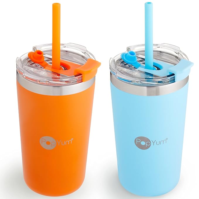 PopYum 13oz Insulated Stainless Steel Kids’ Cups by PopYum