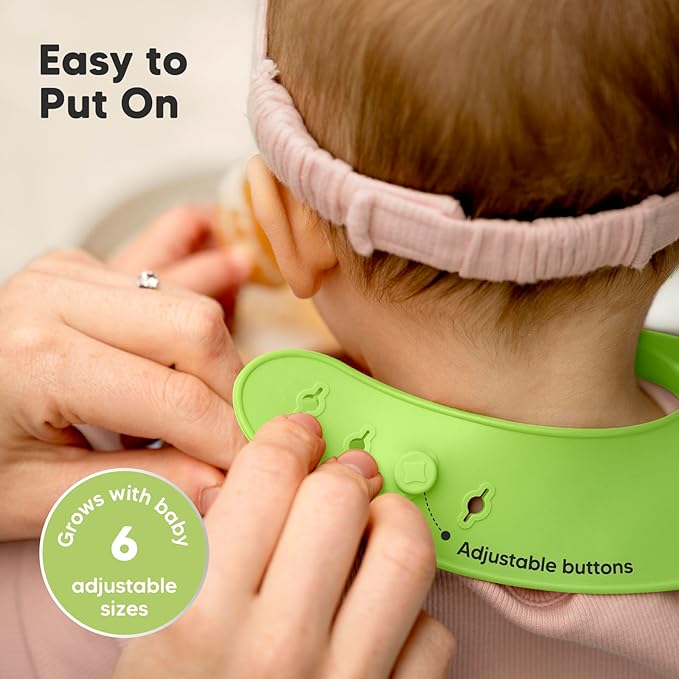 KeaBabies 2-Pack Silicone Baby Bibs - Image 5