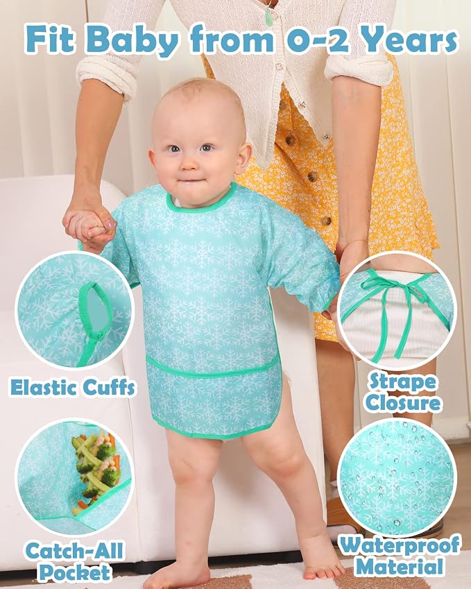 Lictin Long Sleeve Bibs 5 Pack - Image 2