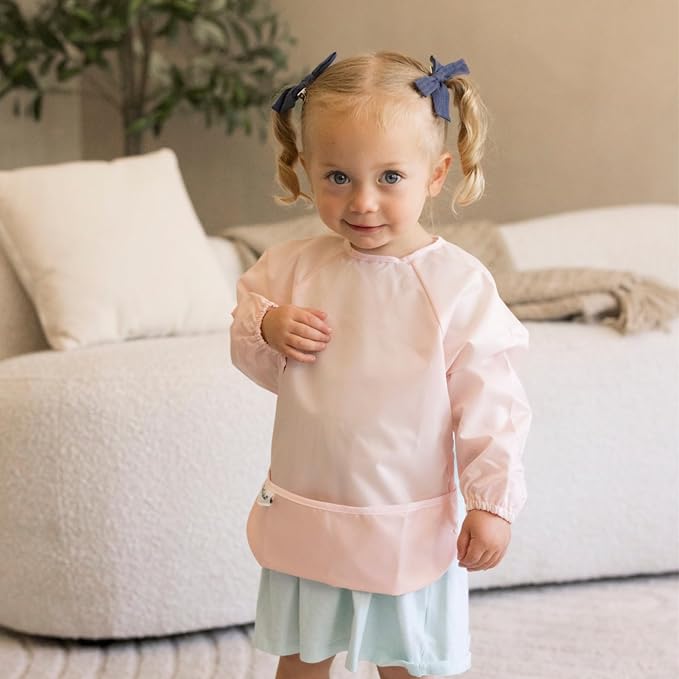 Tiny Twinkle Long Sleeve Bib for Babies & Toddlers – 2 Pack Waterproof Smock - Image 6