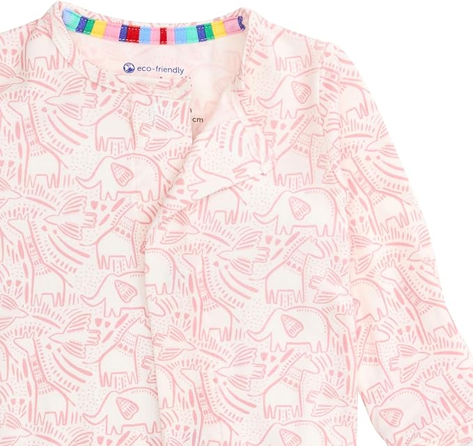 Magnetic Me Girls Modal Magnetic Baby Footie Pajamas | Silky Soft Modal Fabric - Image 3